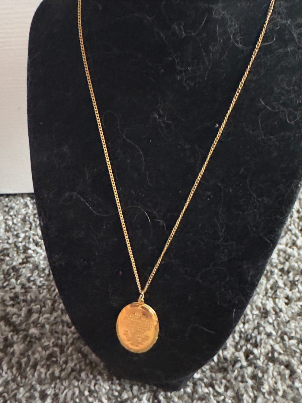 Gold Prayer Locket Necklace - Religious Pendant - Picture 2 of 4
